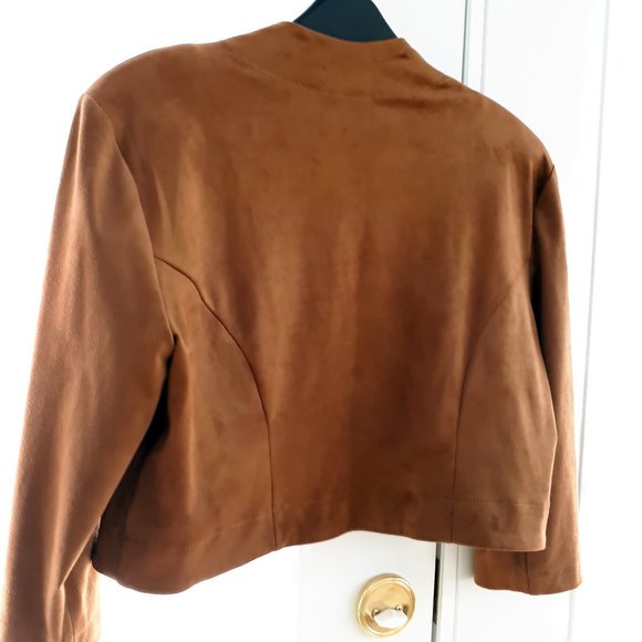 Joseph Ribkoff Tan Bolero Jacket - Picture 2 of 10